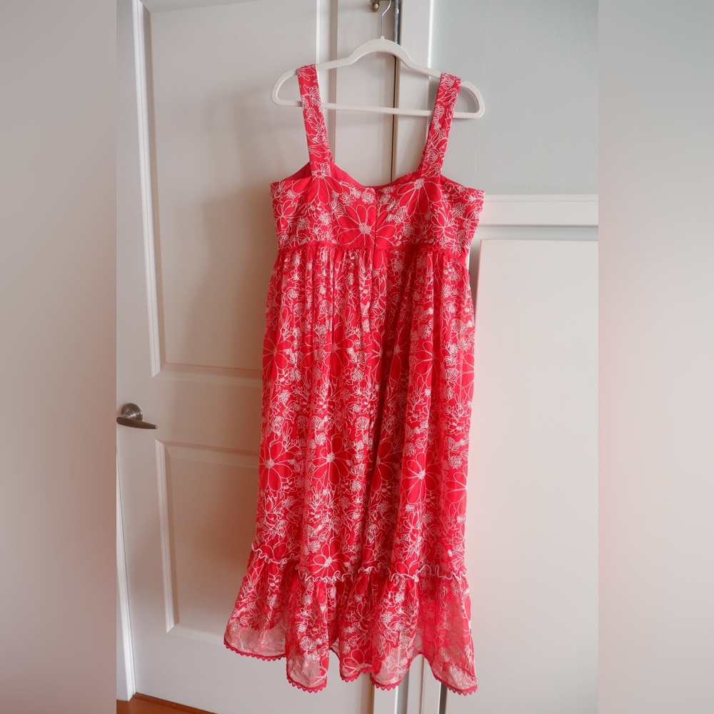NEW Anthropologie Sachin & Babi Embroidered Floral Maxi Dress Lined Size 14